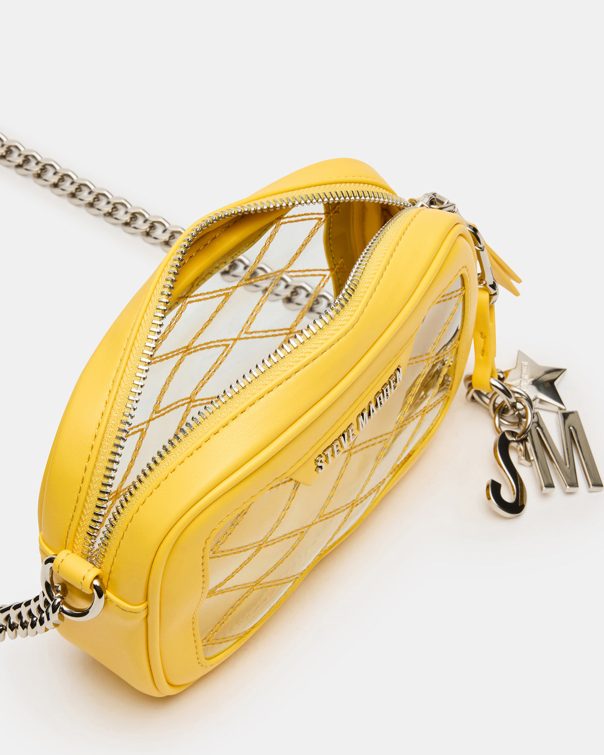 JELLY Bag Yellow Clear Camera Crossbody Handbag - Steve Madden