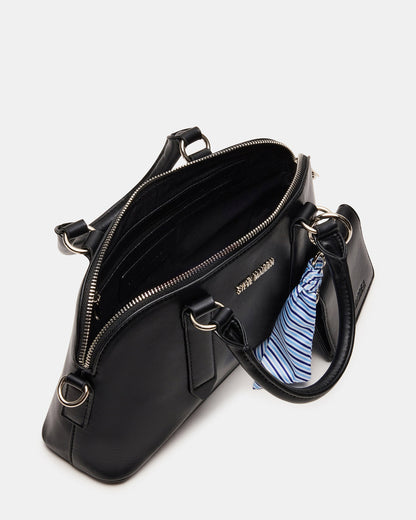 CALLY Bag Black Dome Satchel Top-Handle Crossbody Women's Handbag - Steve Madden
