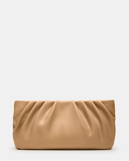 NIKA Chestnut Women's Pleated Crossbody Clutch Handbag - Steve Madden