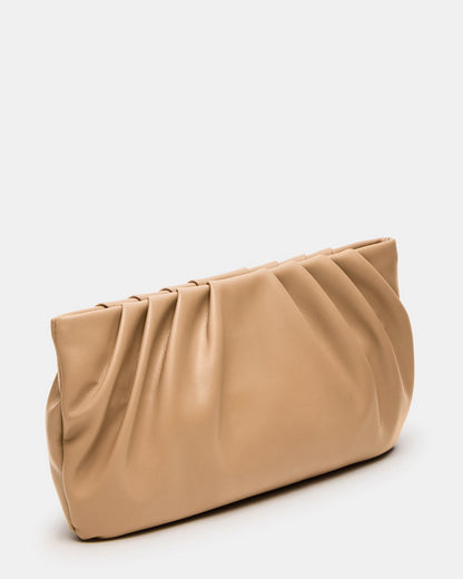 NIKA Chestnut Women's Pleated Crossbody Clutch Handbag - Steve Madden