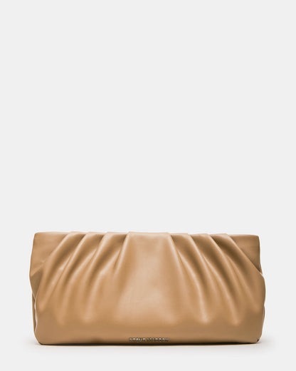 NIKA Chestnut Women's Pleated Crossbody Clutch Handbag - Steve Madden