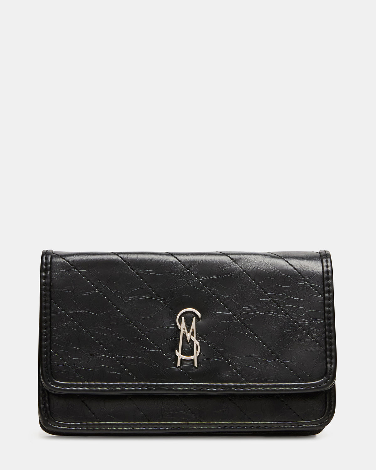 RELAX Bag Black Logo Chain Strap Crossbody Handbag - Steve Madden
