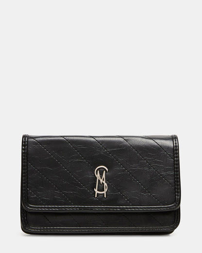 RELAX Bag Black Logo Chain Strap Crossbody Handbag - Steve Madden
