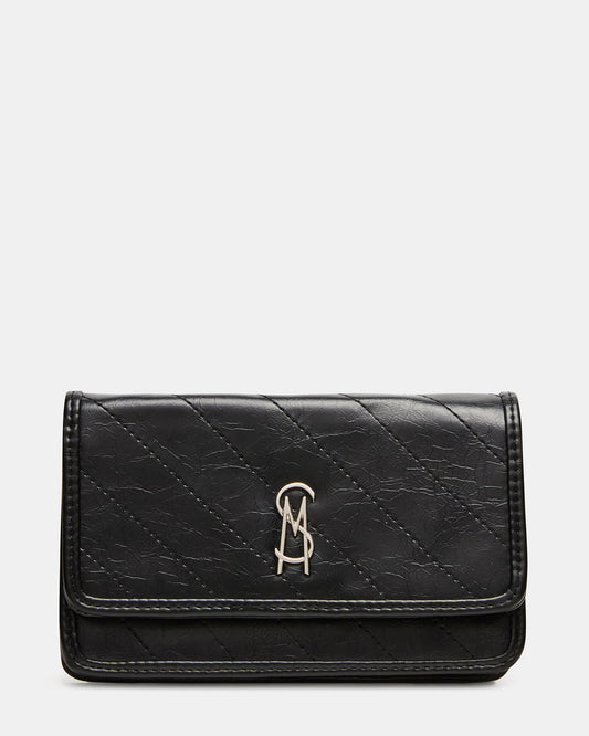 RELAX Bag Black Logo Chain Strap Crossbody Handbag - Steve Madden