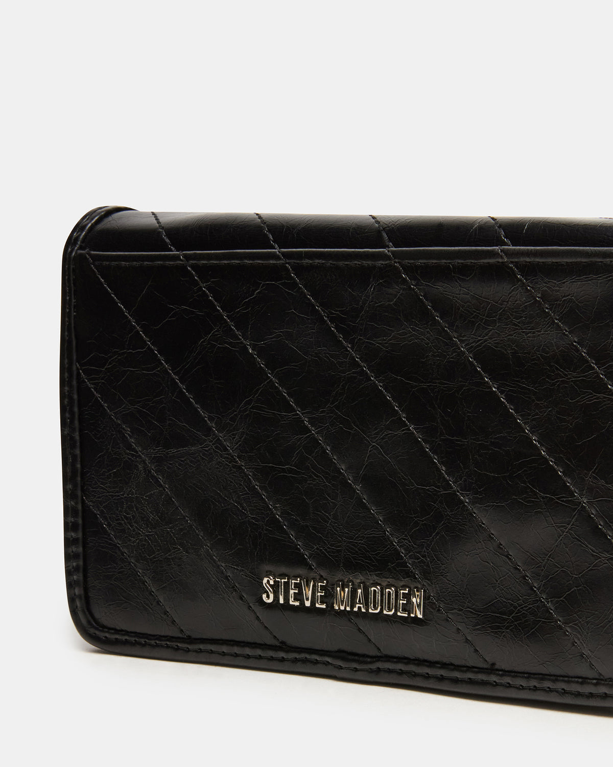 RELAX Bag Black Logo Chain Strap Crossbody Handbag - Steve Madden