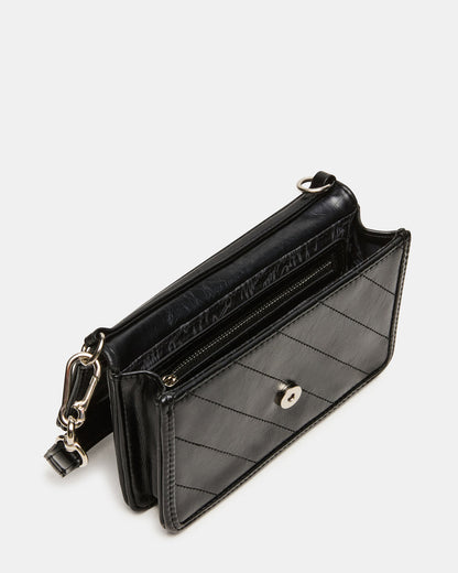 RELAX Bag Black Logo Chain Strap Crossbody Handbag - Steve Madden