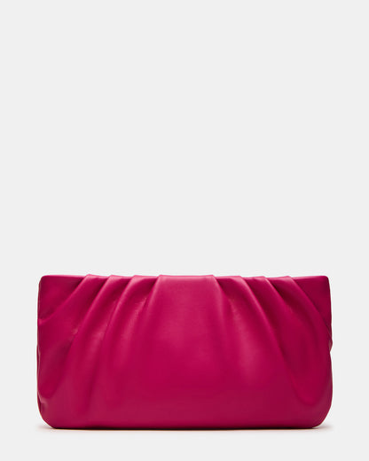 NIKA Fuchsia Women's Pleated Crossbody Clutch Handbag - Steve Madden