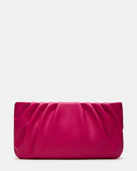 NIKA Fuchsia Women's Pleated Crossbody Clutch Handbag - Steve Madden