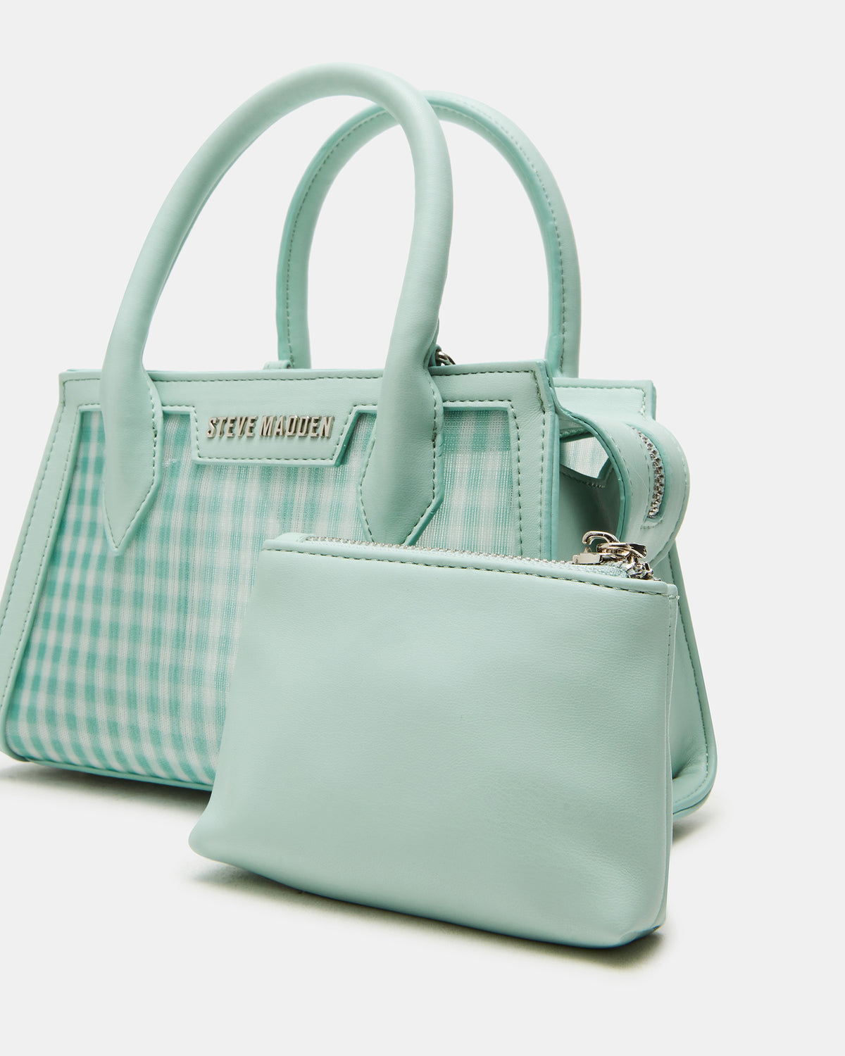 PEACHY Green Multi Women's Mini Top-Handle Mesh Handbag - Steve Madden