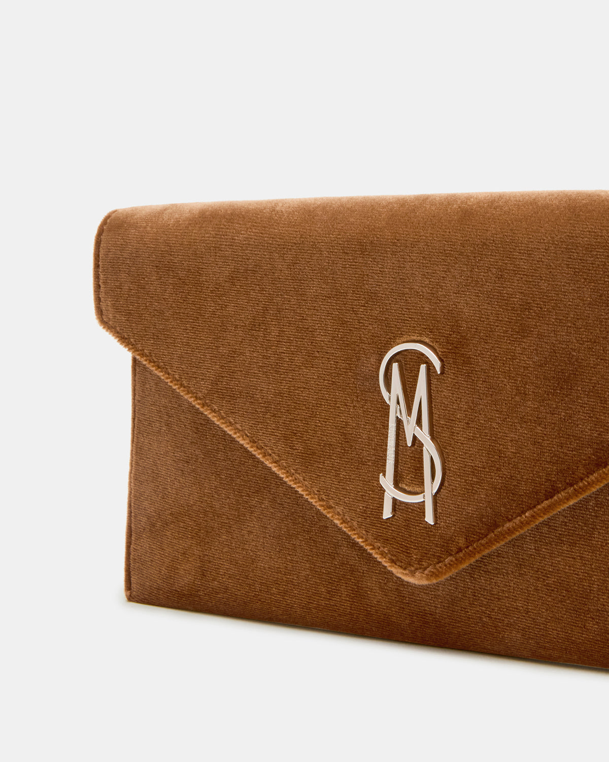 SMOOTH Bag Rust Fabric Envelope Logo Crossbody Clutch Handbag - Steve Madden