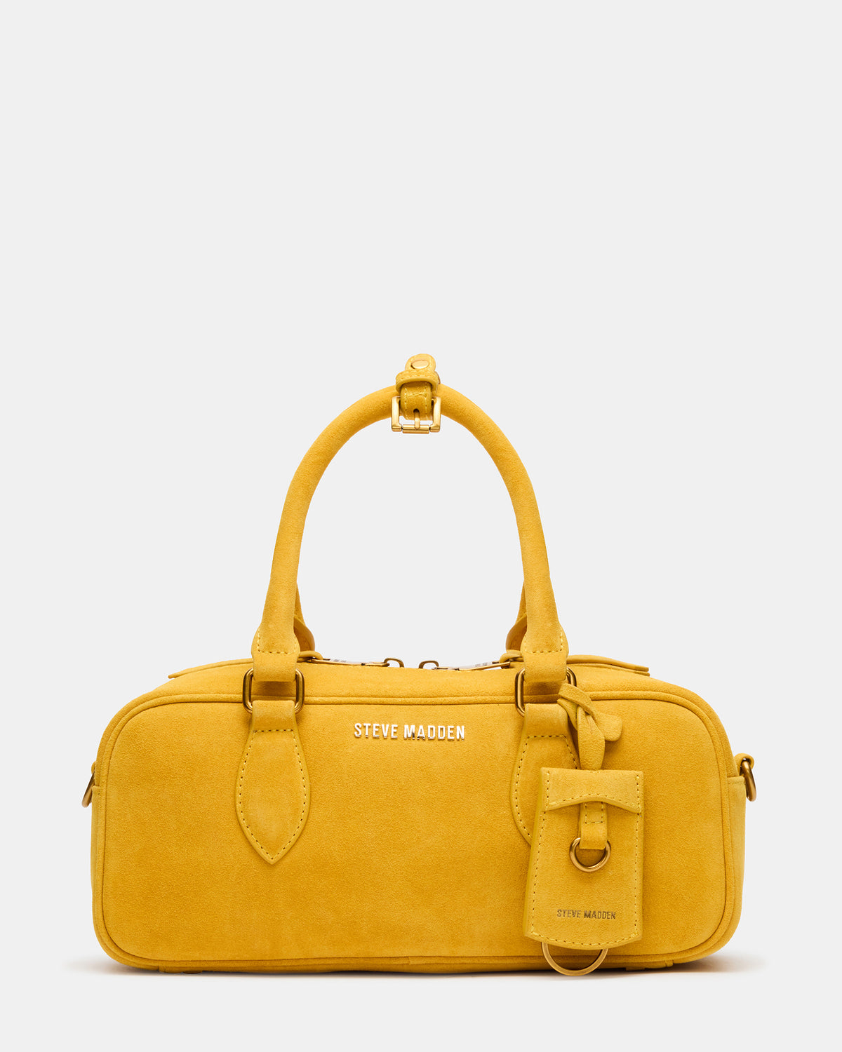 MERIT Bag Mustard Suede Top-Handle Satchel Crossbody Handbag - Steve Madden