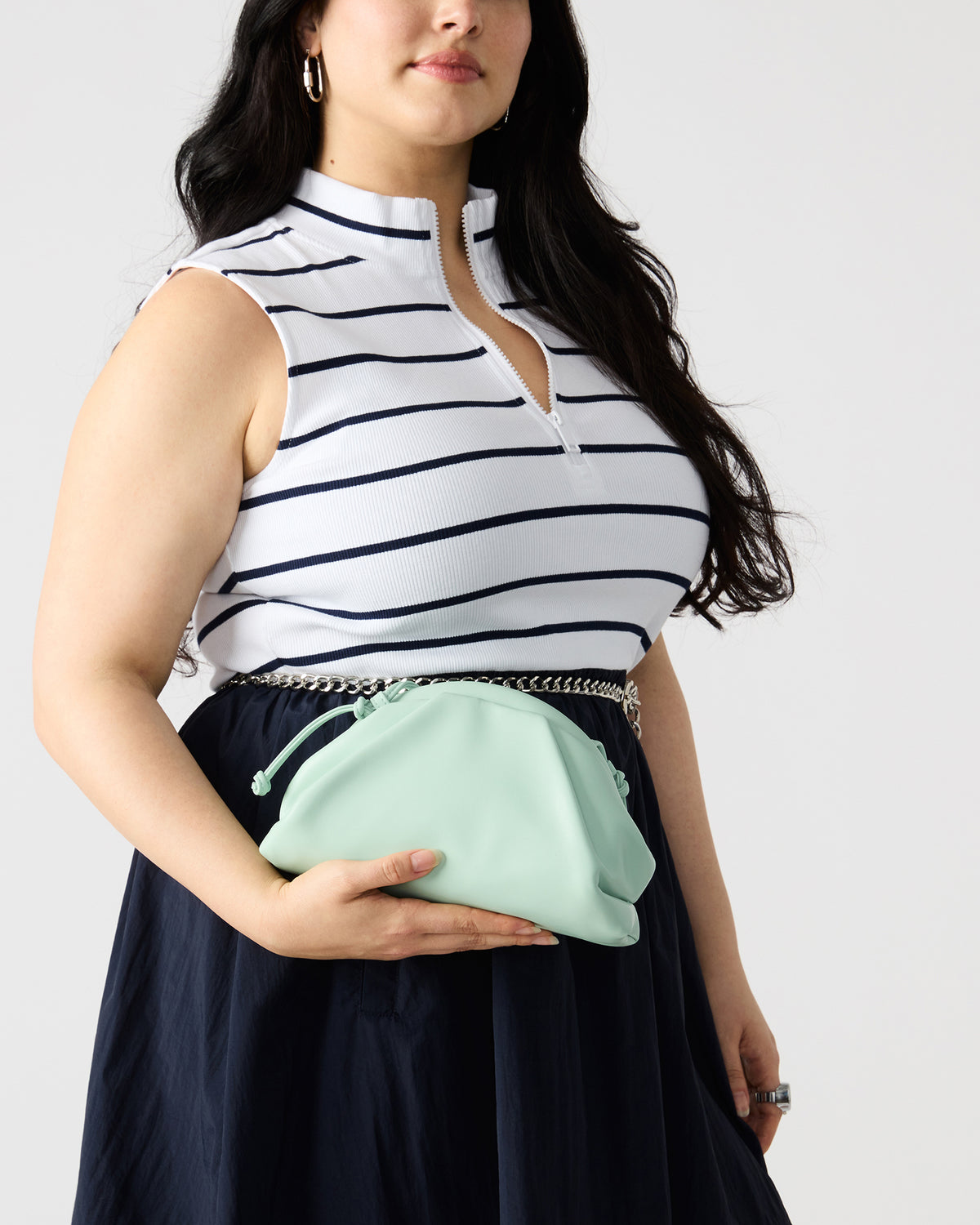 HAILEE Light Green Women's Soft Clutch Handbag - Steve Madden