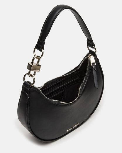 LOHAN Bag Black Structured Hobo Shoulder Handbag - Steve Madden