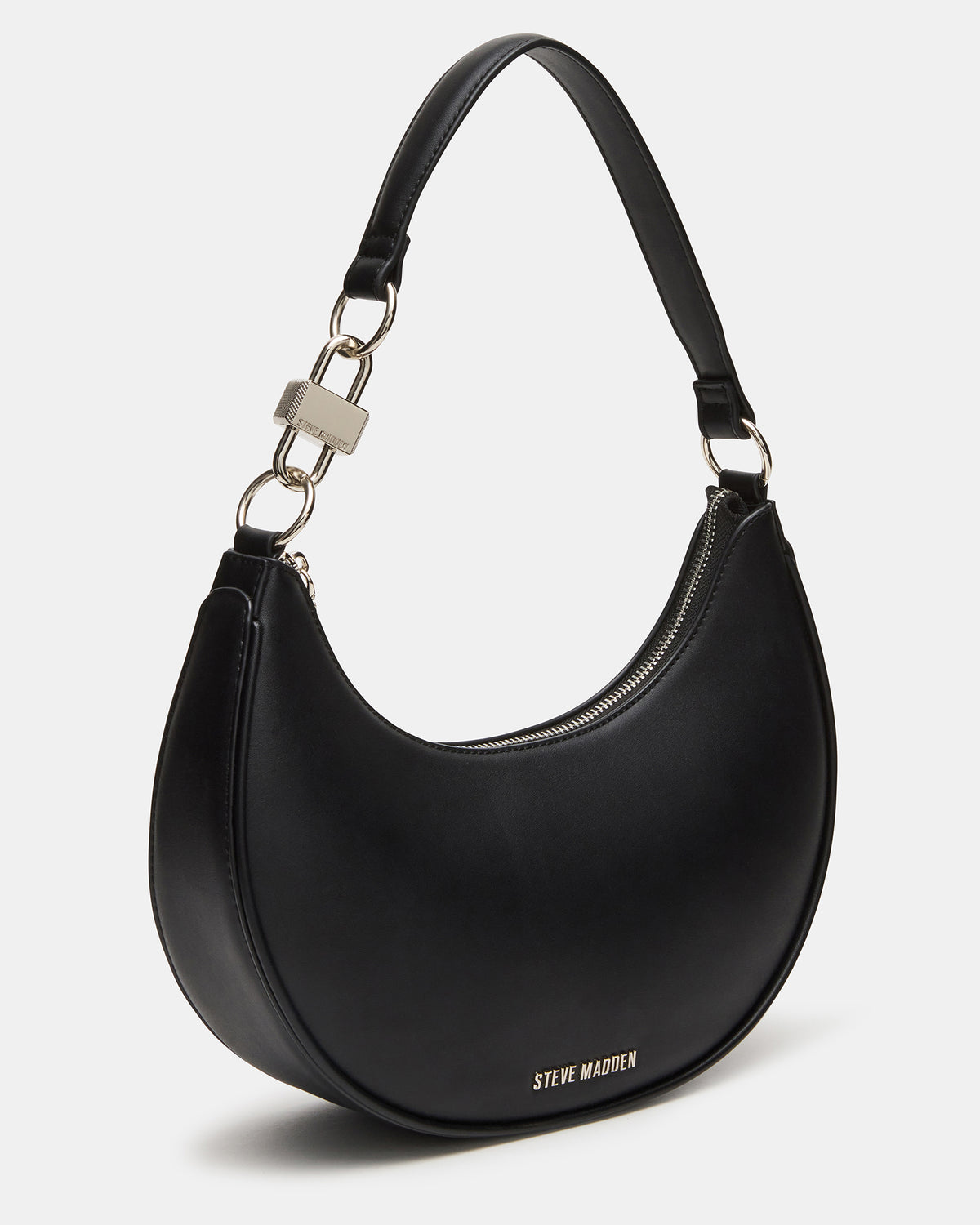LOHAN Bag Black Structured Hobo Shoulder Handbag - Steve Madden