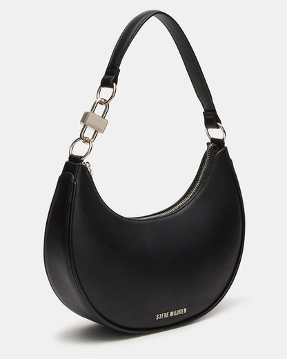 LOHAN Bag Black Structured Hobo Shoulder Handbag - Steve Madden