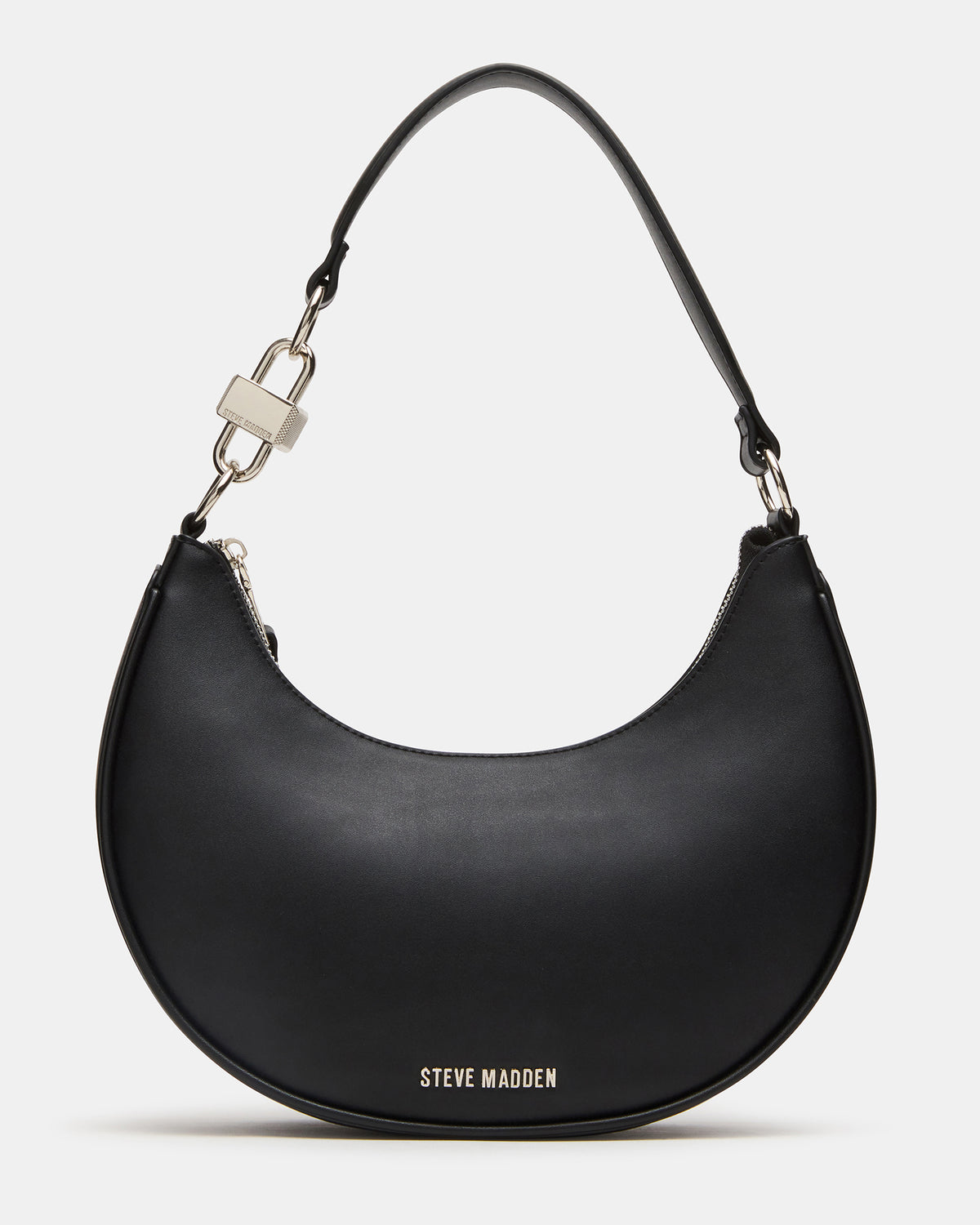 LOHAN Bag Black Structured Hobo Shoulder Handbag - Steve Madden