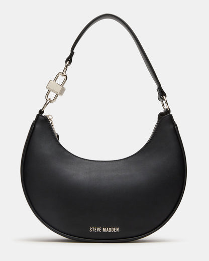LOHAN Bag Black Structured Hobo Shoulder Handbag - Steve Madden