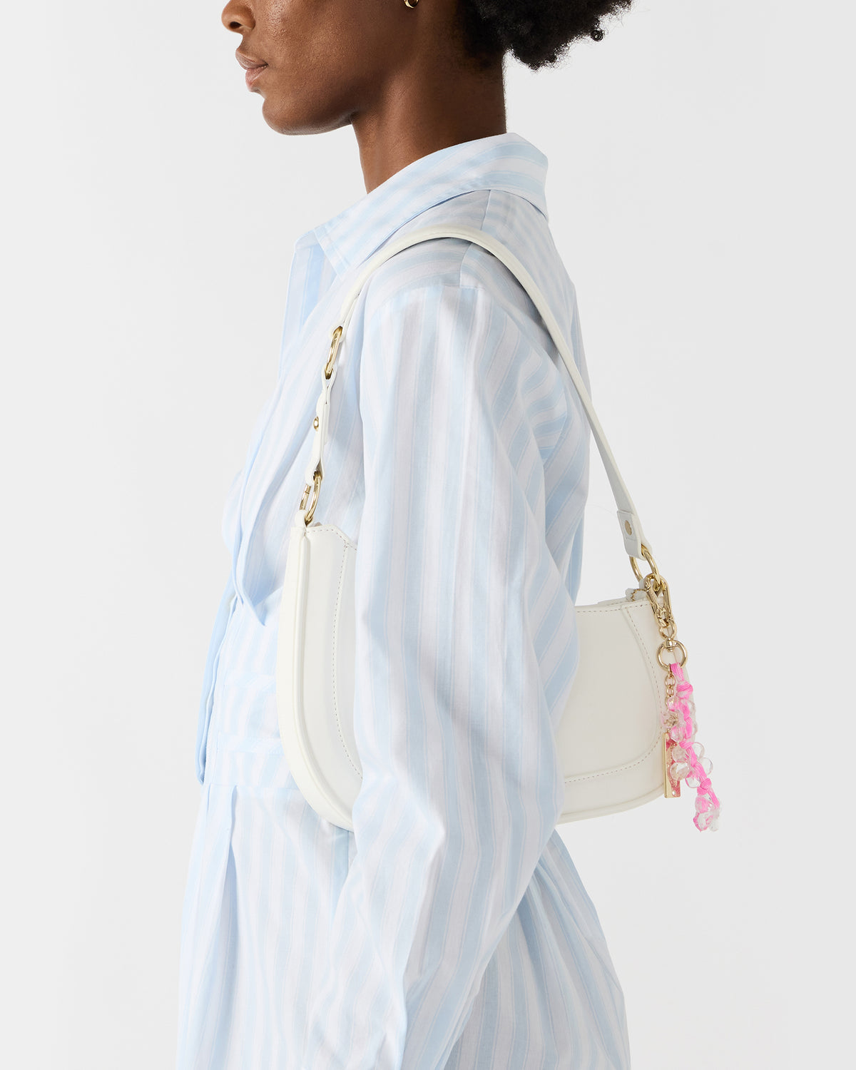 MUSEE Bag White Asymmetrical Shoulder Strap Handbag - Steve Madden