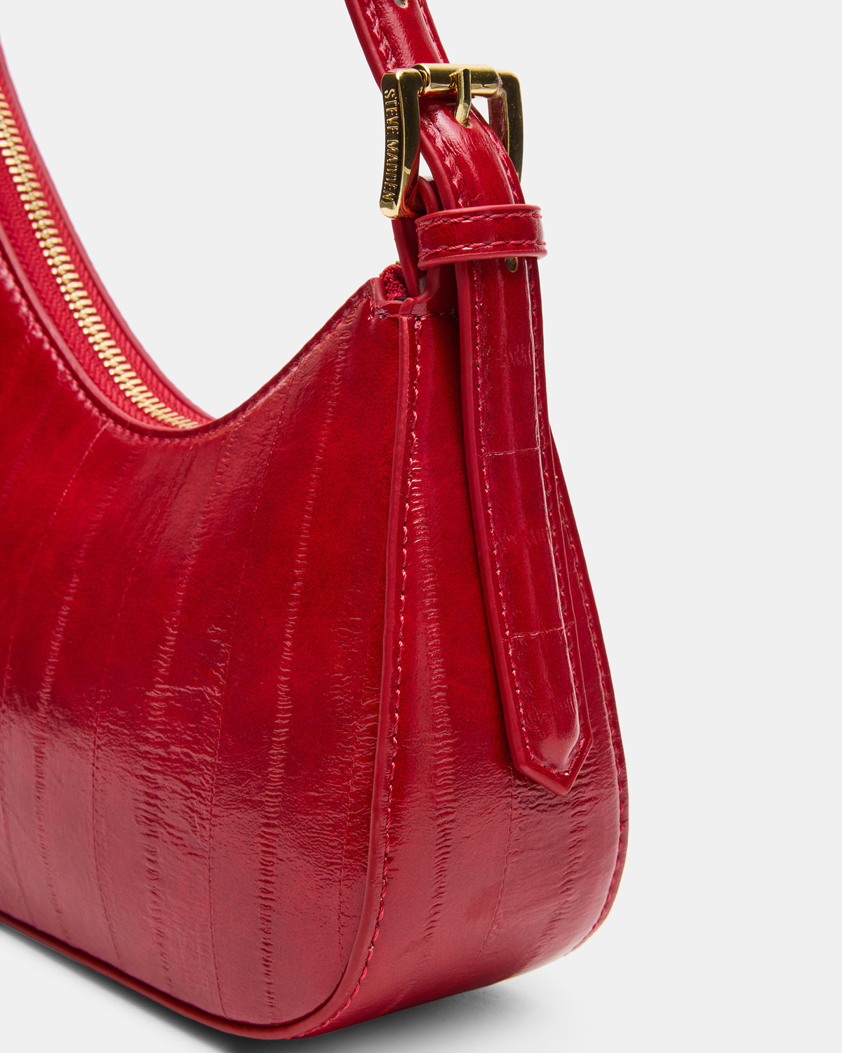 SMITH Bag Red Eel Asymmetric Shoulder Handbag - Steve Madden