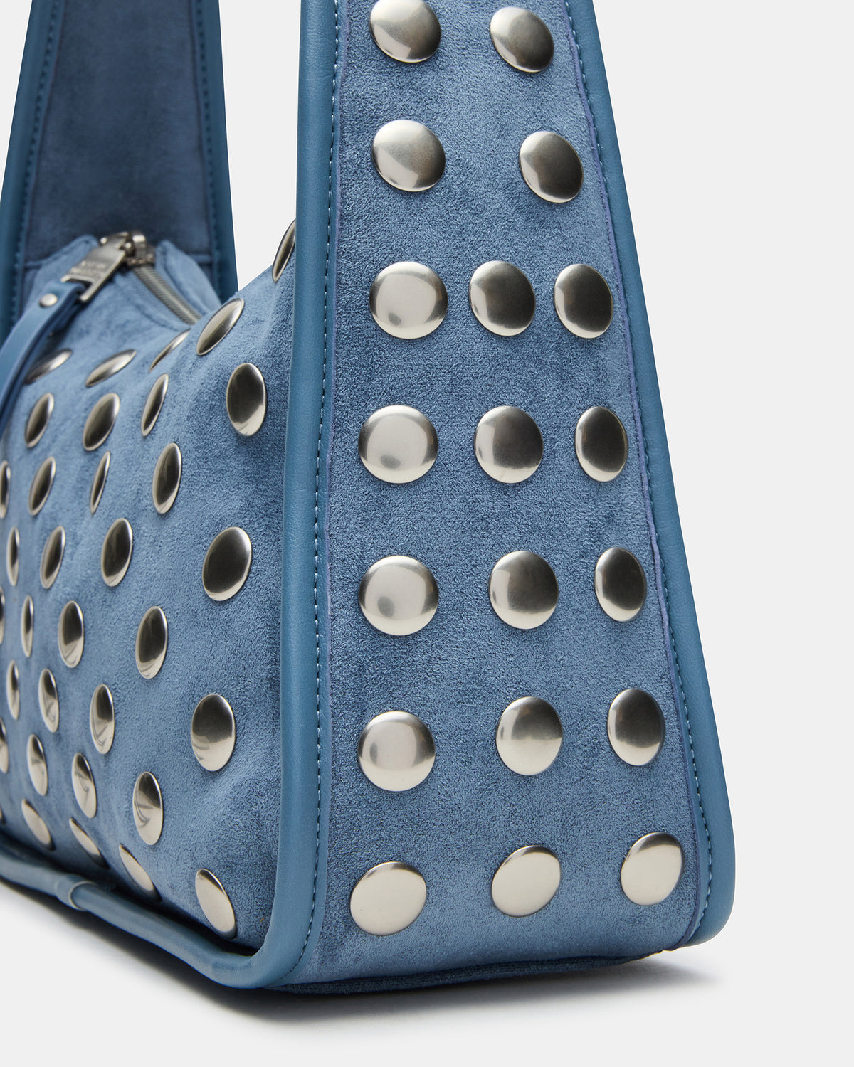 CHEYANN Bag Light Blue Hobo Dome-Studded Shoulder Strap Women's Handbag - Steve Madden