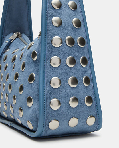 CHEYANN Bag Light Blue Hobo Dome-Studded Shoulder Strap Women's Handbag - Steve Madden