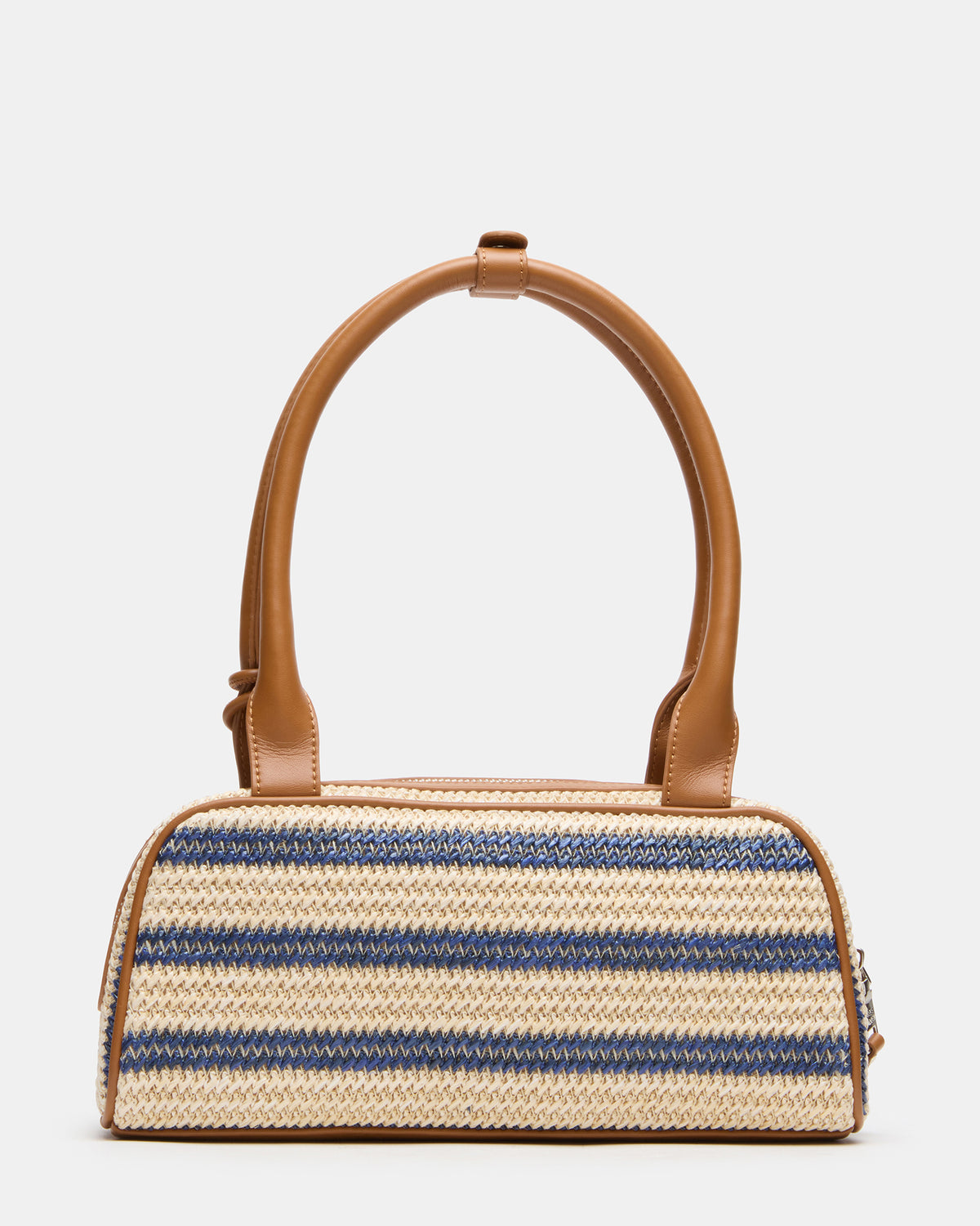 LAGUNE Bag Navy Multi Elongated Straw Shoulder Strap Handbag - Steve Madden