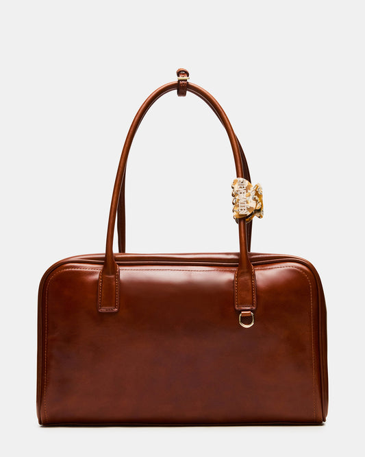 CANDICE Bag Rust Shoulder Strap Box Satchel Handbag - Steve Madden