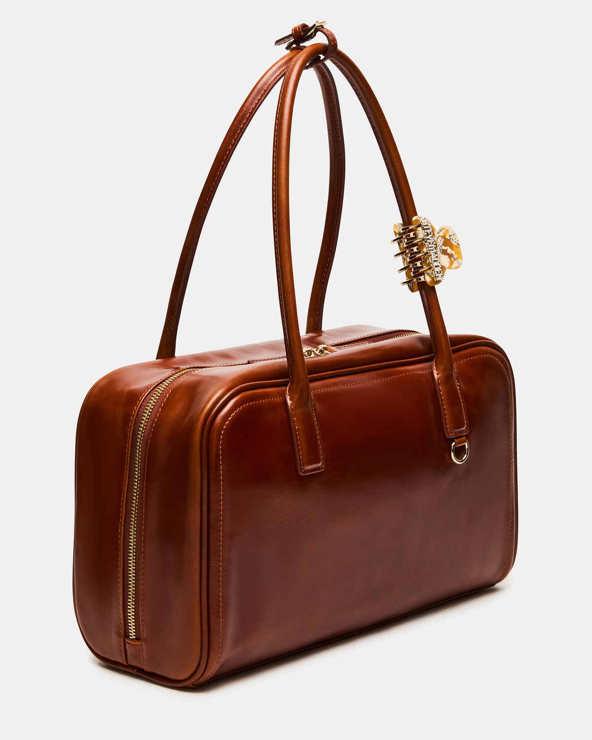 CANDICE Bag Rust Shoulder Strap Box Satchel Handbag - Steve Madden