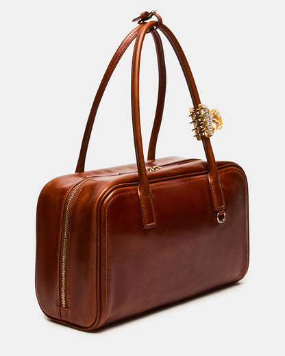 CANDICE Bag Rust Shoulder Strap Box Satchel Handbag - Steve Madden