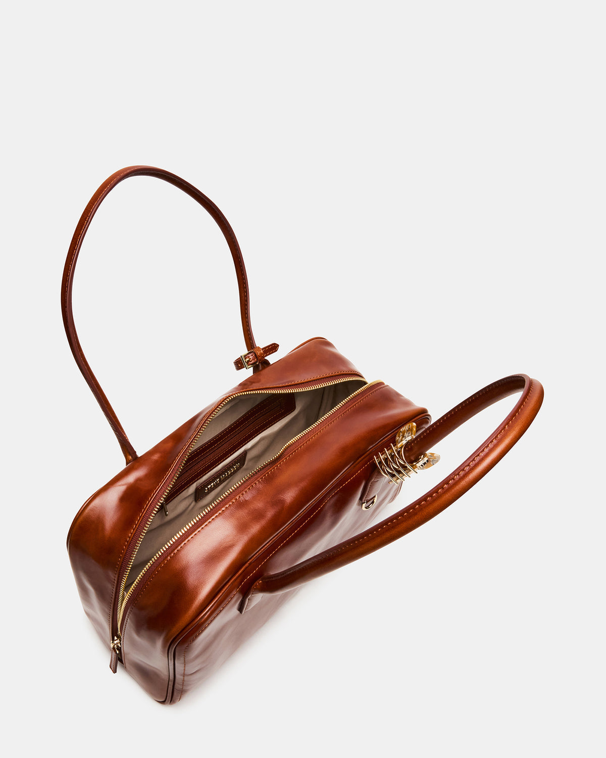 CANDICE Bag Rust Shoulder Strap Box Satchel Handbag - Steve Madden