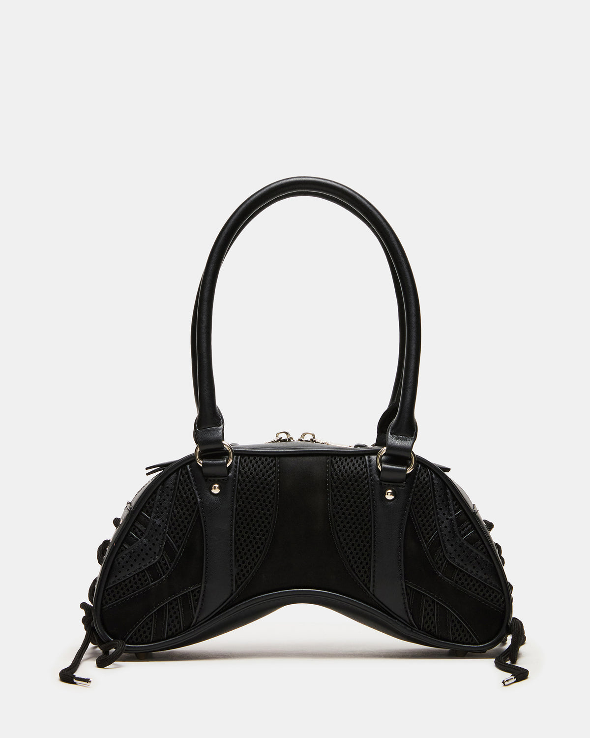 KODY Bag Black Lace-Up Buckle Shoulder Strap Handbag - Steve Madden