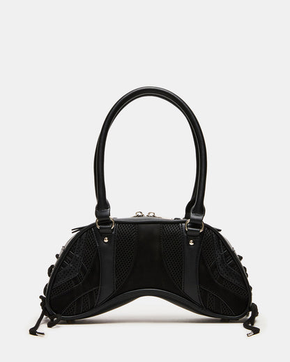 KODY Bag Black Lace-Up Buckle Shoulder Strap Handbag - Steve Madden