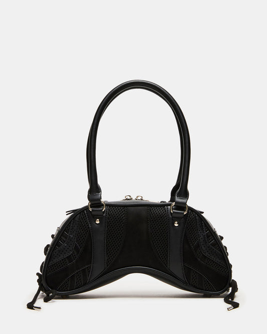KODY Bag Black Lace-Up Buckle Shoulder Strap Handbag - Steve Madden