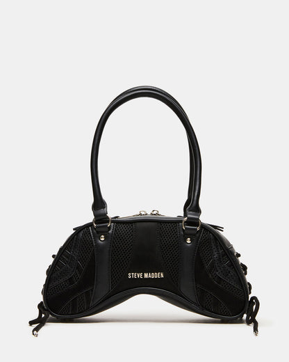 KODY Bag Black Lace-Up Buckle Shoulder Strap Handbag - Steve Madden