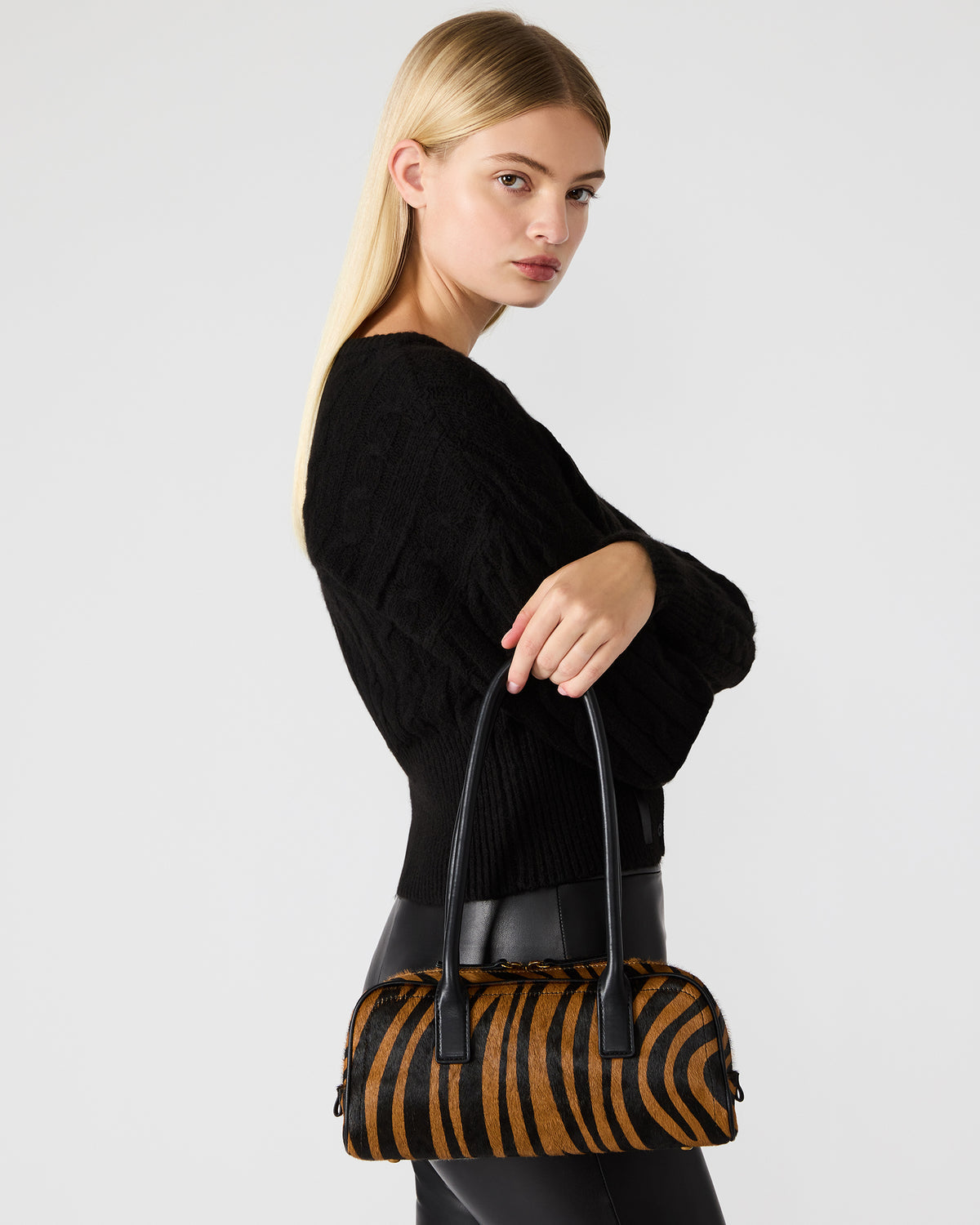 ANISE Bag Tiger Elongated Shoulder Strap Handbag - Steve Madden