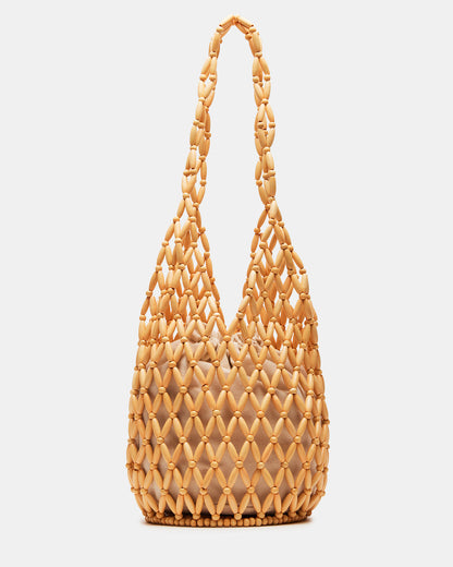 FIJI Natural Women's Beaded Shoulder Bag - Steve Madden