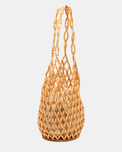 FIJI Natural Women's Beaded Shoulder Bag - Steve Madden