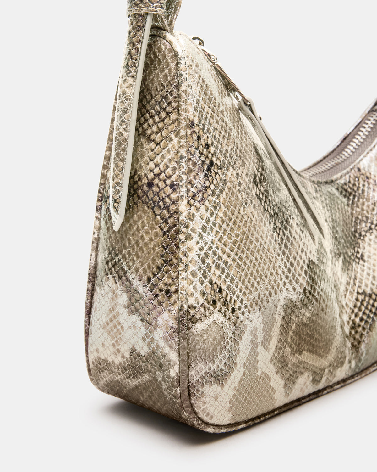 SMITH Bag Silver Snake Asymmetric Shoulder Handbag - Steve Madden