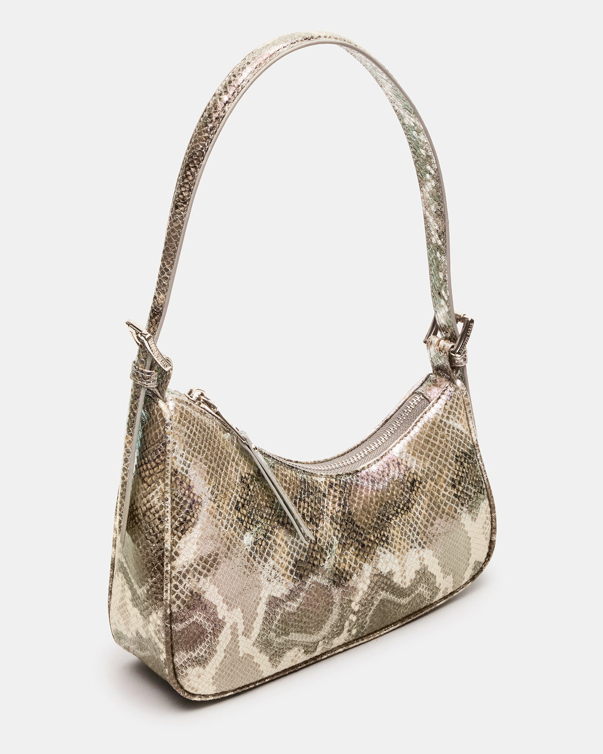 SMITH Bag Silver Snake Asymmetric Shoulder Handbag - Steve Madden