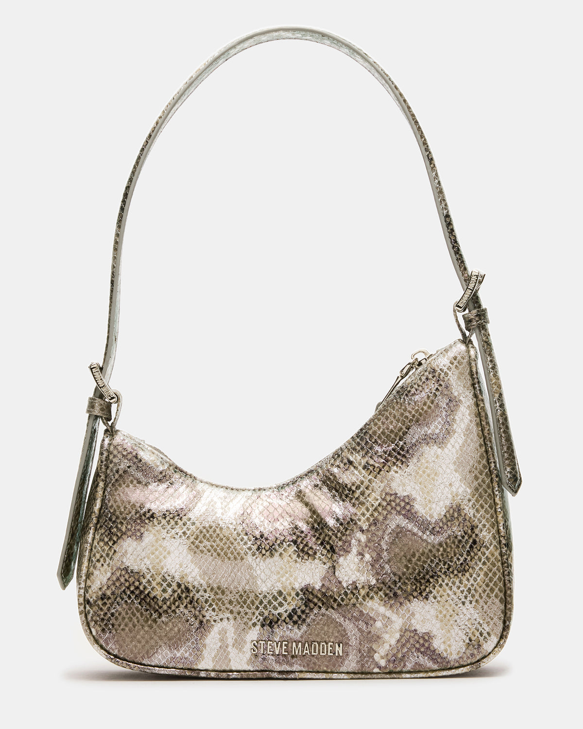 SMITH Bag Silver Snake Asymmetric Shoulder Handbag - Steve Madden