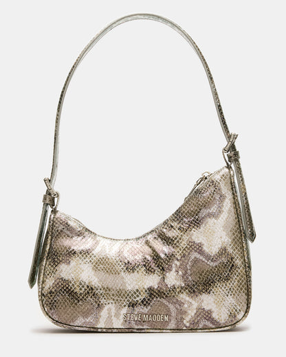 SMITH Bag Silver Snake Asymmetric Shoulder Handbag - Steve Madden