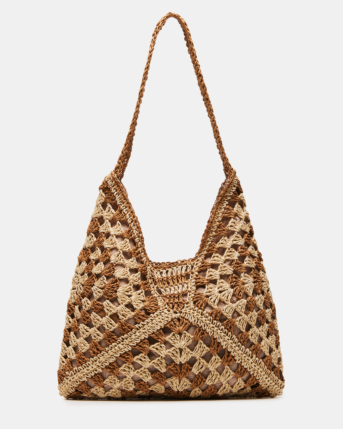 BORA Natural Multi Women's Raffia Hobo Shoulder Bag - Steve Madden