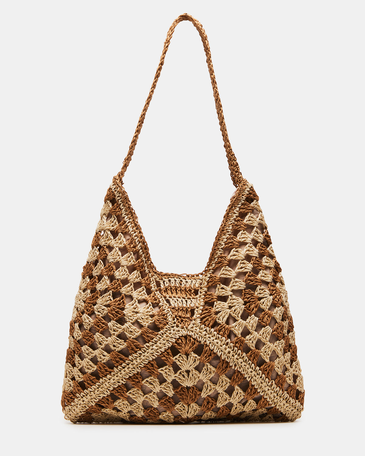 BORA Natural Multi Women's Raffia Hobo Shoulder Bag - Steve Madden