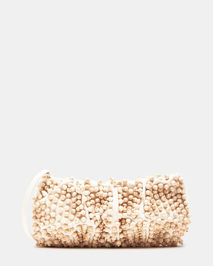 TIKI Natural Women's Beaded Clutch - Steve Madden