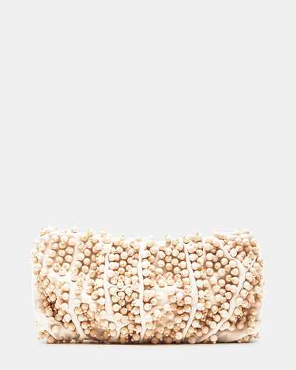 TIKI Natural Women's Beaded Clutch - Steve Madden