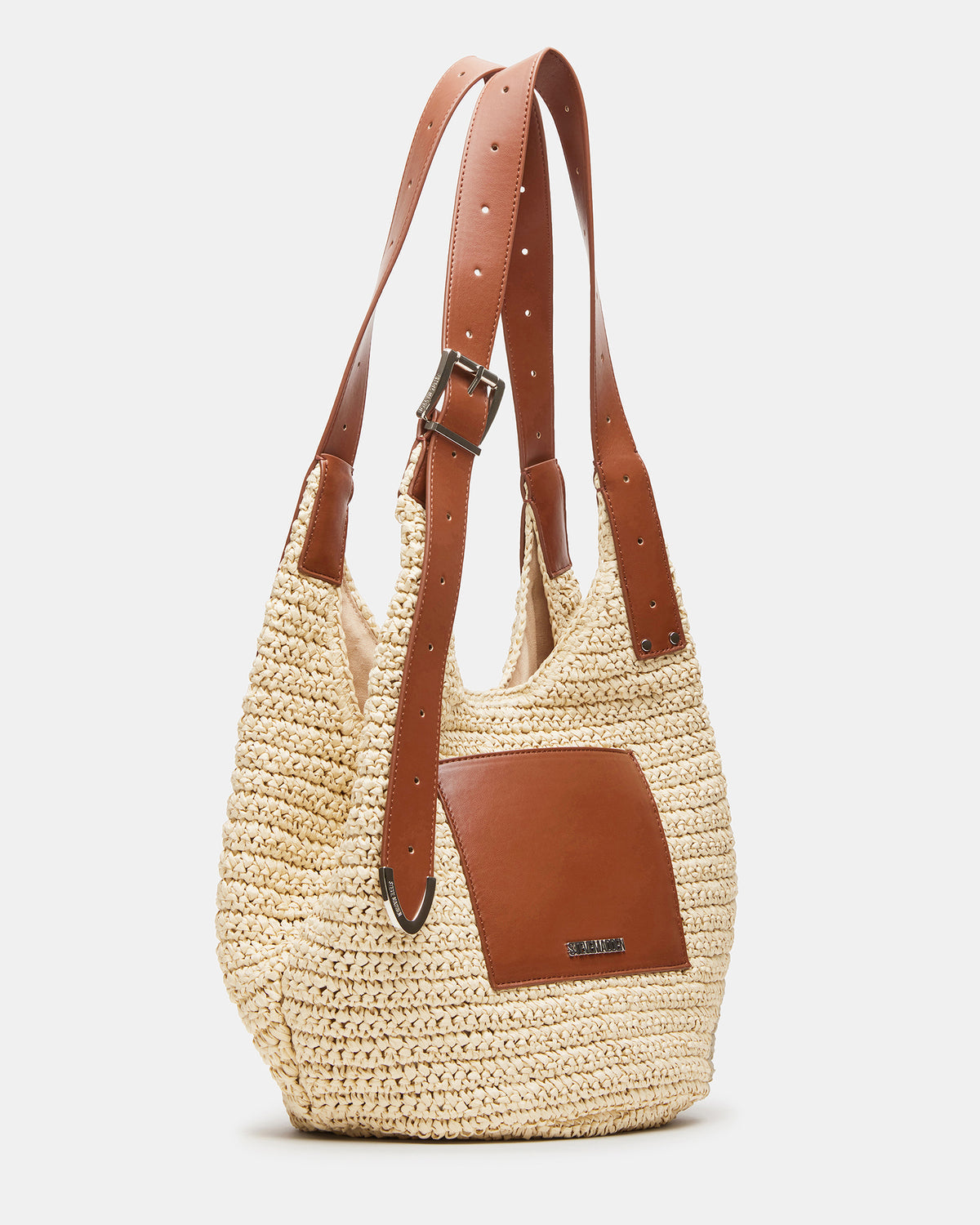 HIPPEE Cognac Multi Women's Belt Tip Buckle Shoulder Strap Bag - Steve Madden
