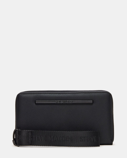 ZIP Wallet Black Zipper Cloure Wristlet Wallet - Steve Madden
