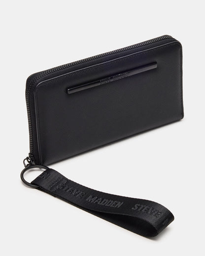 ZIP Wallet Black Zipper Cloure Wristlet Wallet - Steve Madden