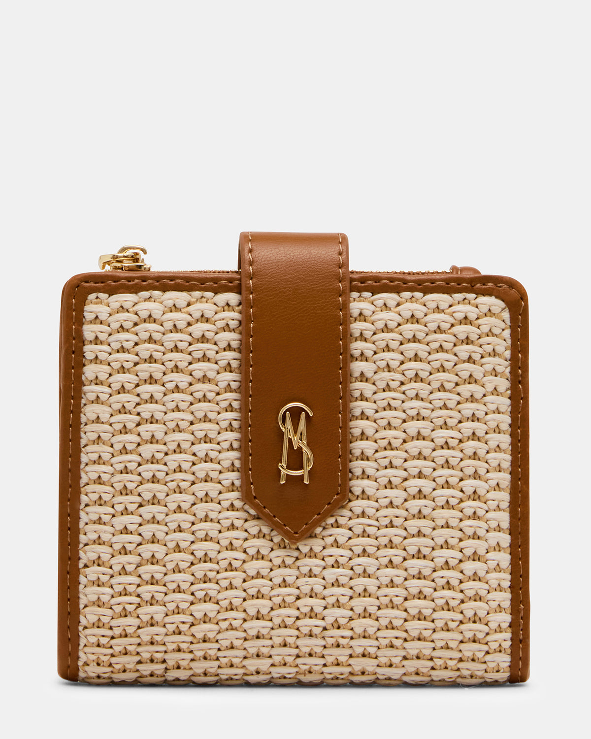 JEM STRAW Light Natural Bifold Wallet - Steve Madden