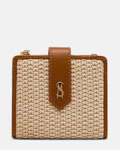 JEM STRAW Light Natural Bifold Wallet - Steve Madden